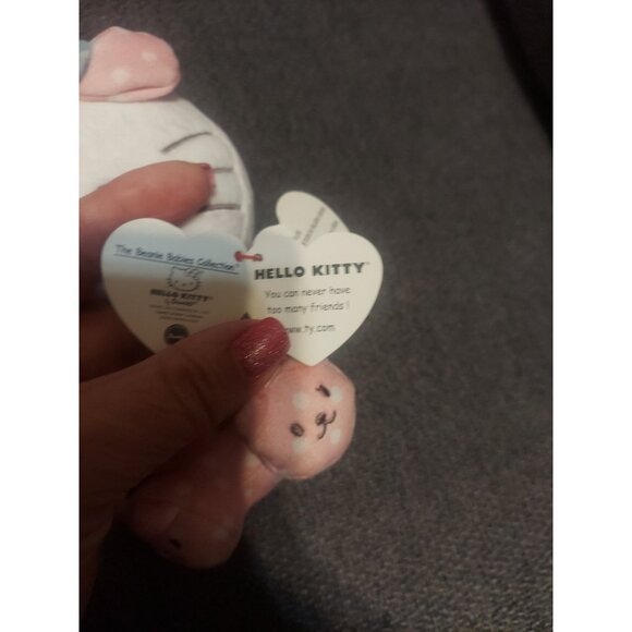 Hello Kitty 2014 Retired Sanrio TY Beanie Babies Hello Kitty 6" Musical Rattle - Picture 9 of 9